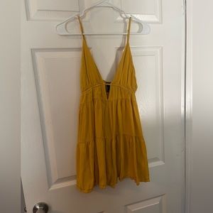 Yellow forever 21 babydoll dress